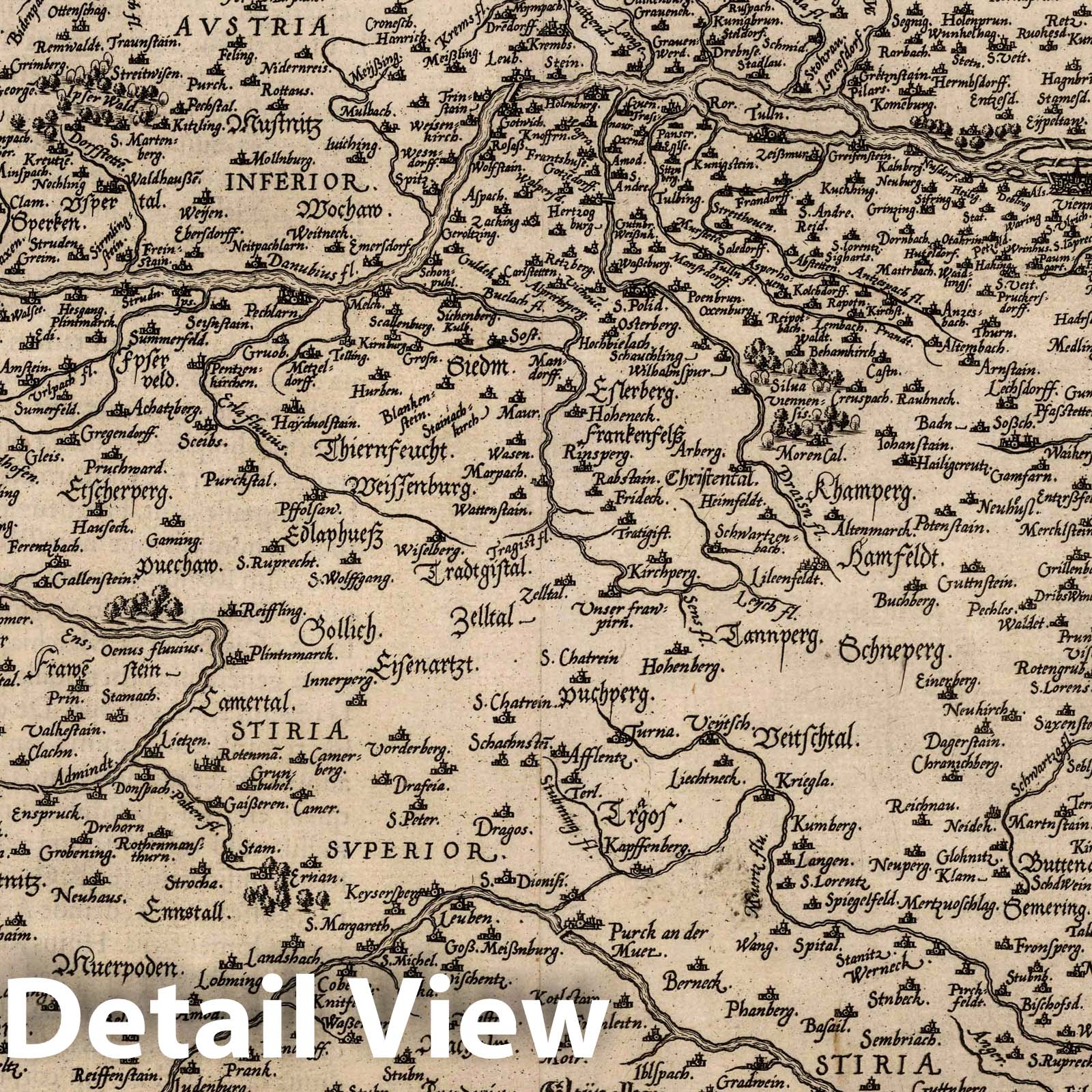 Austria, 1570 - Historical Map Reproduction from Theatrum Orbis Terrarum