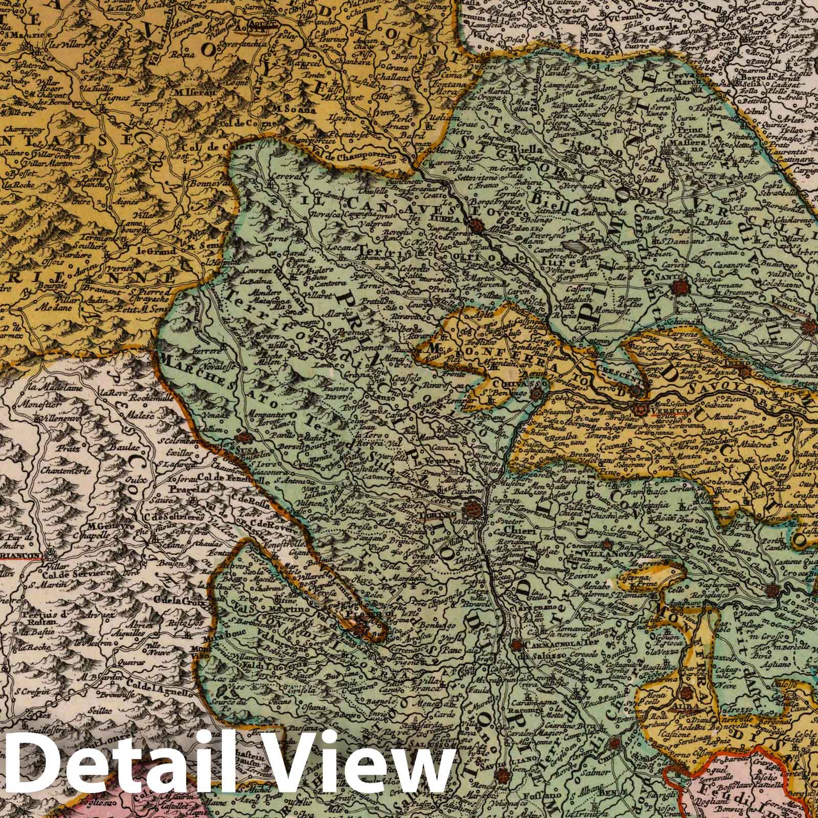 Savoy, Piedmont, and Montserrat, 1788 - Historical Map Print