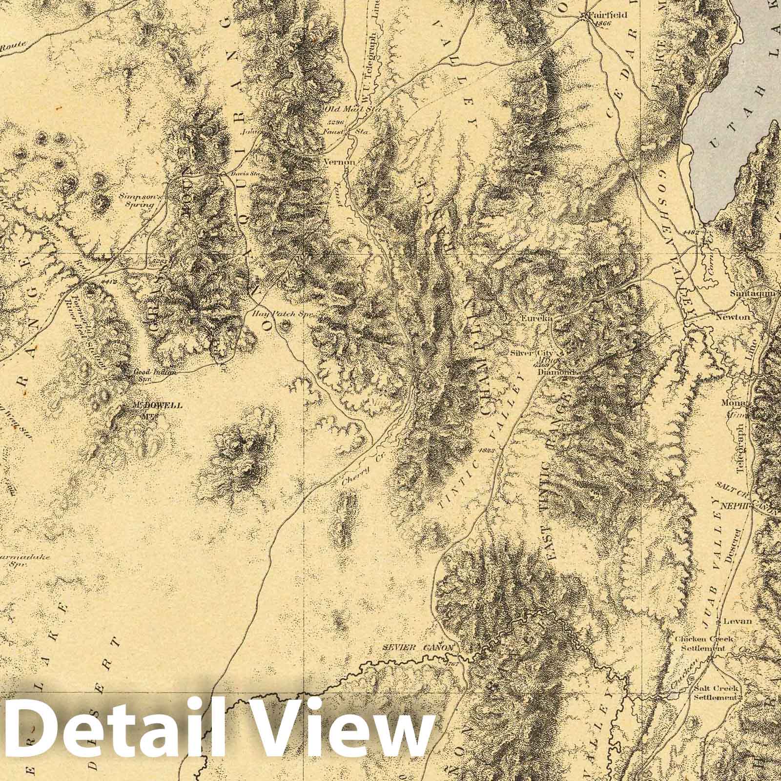 Wheeler Survey: Central and Western Utah - Plate No. 50, 1873 - Historical Map Print