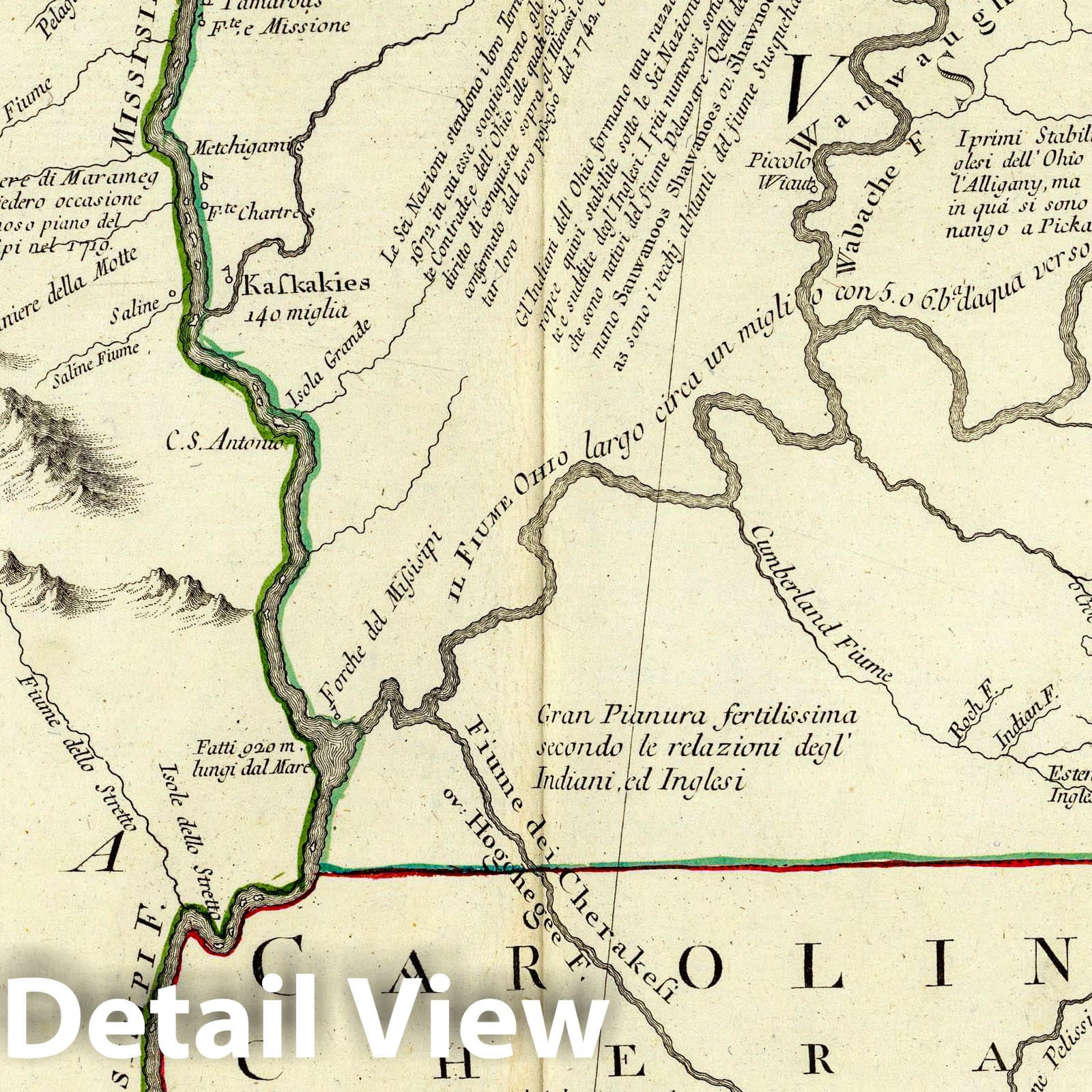 American Revolution: Cheraw Region, North Carolina, Virginia - Military Map, 1778