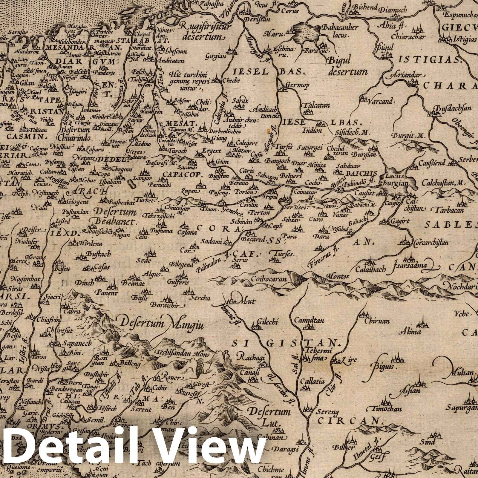 Persia: Iran, Afghanistan, Iraq, 1570 - Historical Map Print