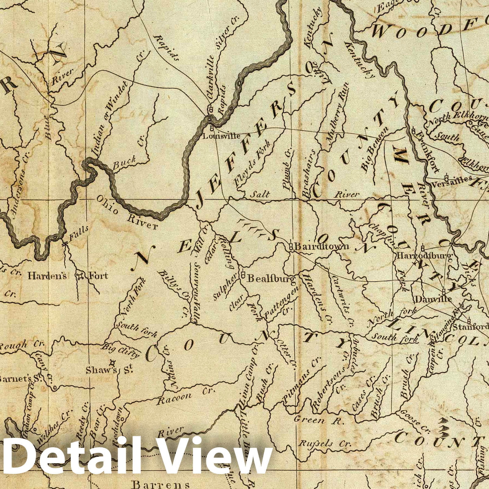Kentucky - Nautical Chart, 1795 - Historical Map Print