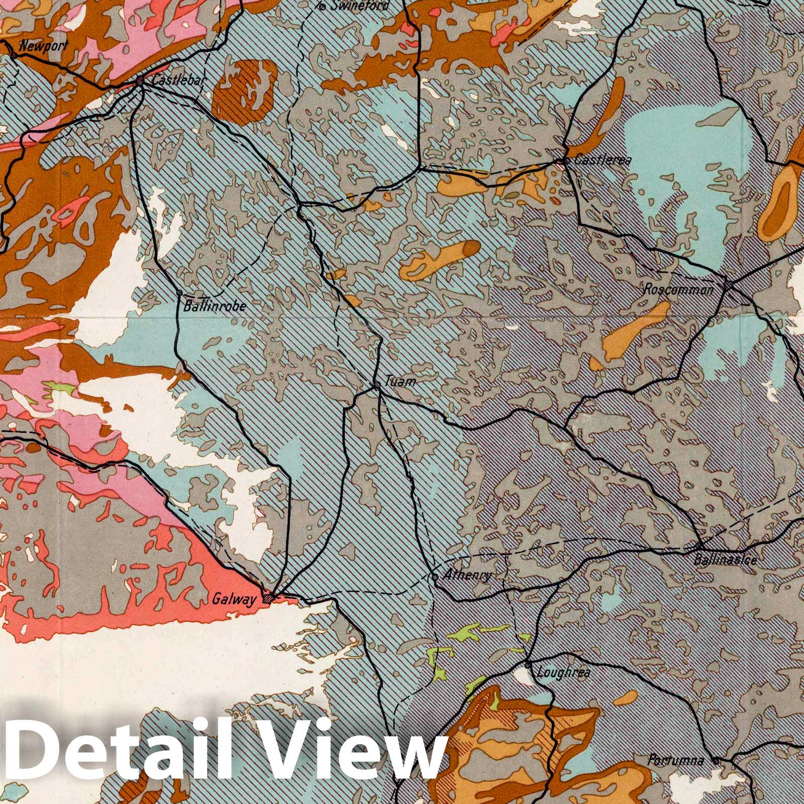 World War II: Irish West Coast Geological Map, 1941 - Mizen Head to Malin Head