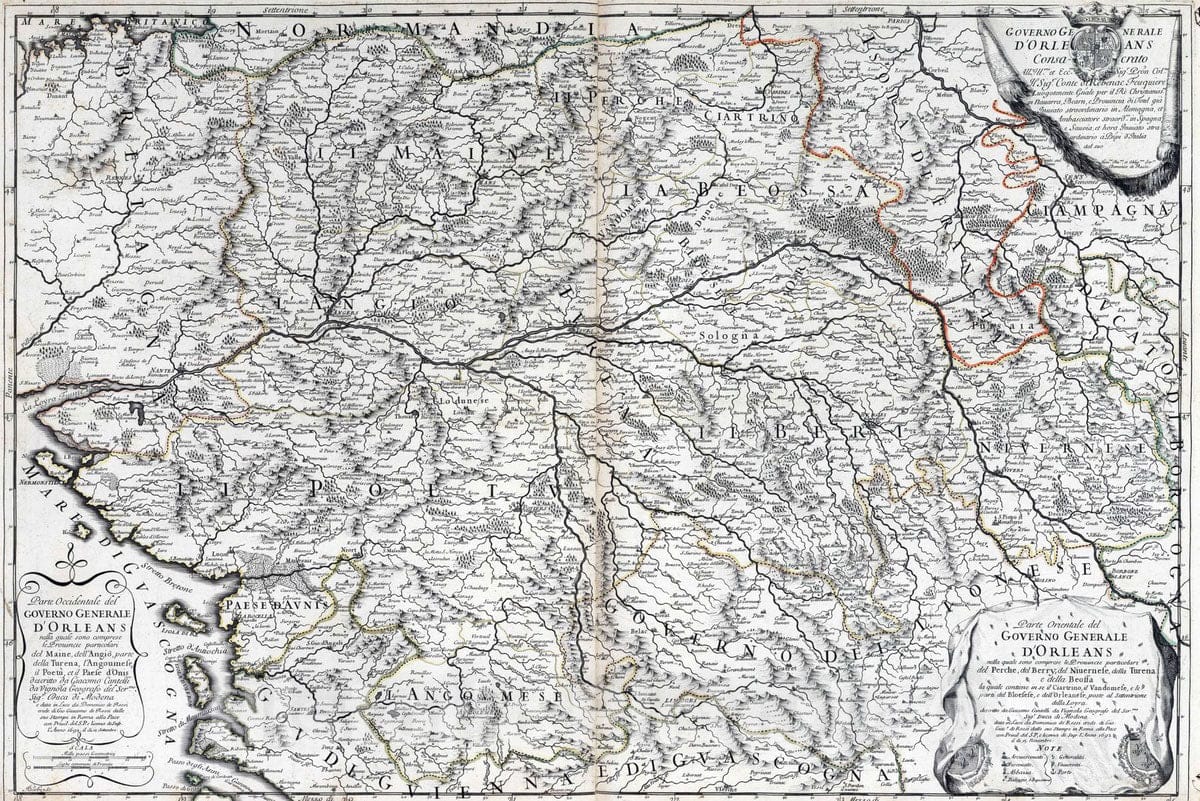 Historic Map : France, , Europe 1692 Generale d'Orleans Consacrato , Vintage Wall Art
