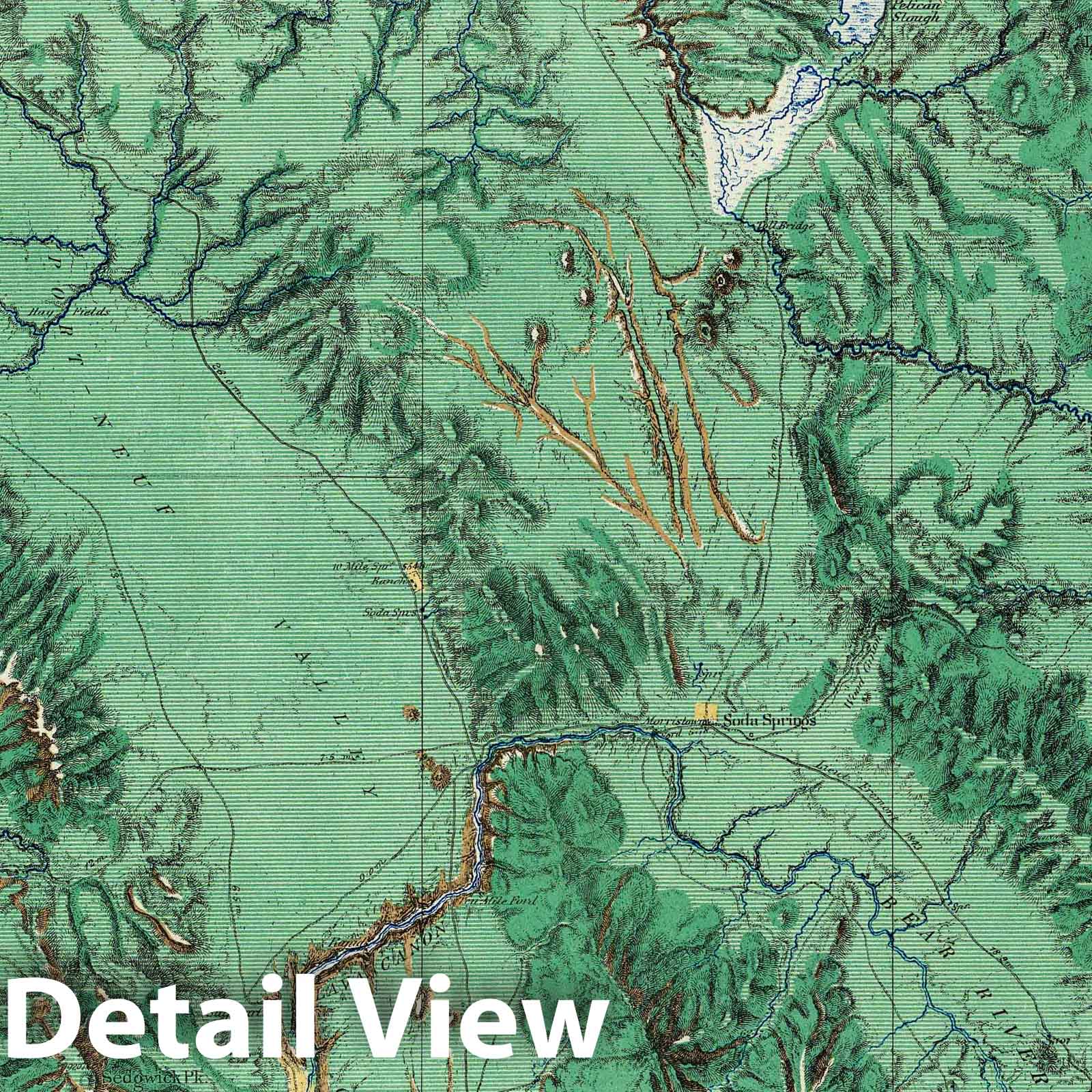 South-Eastern Idaho Land Classification Map, 1879 - Historical Atlas Plate