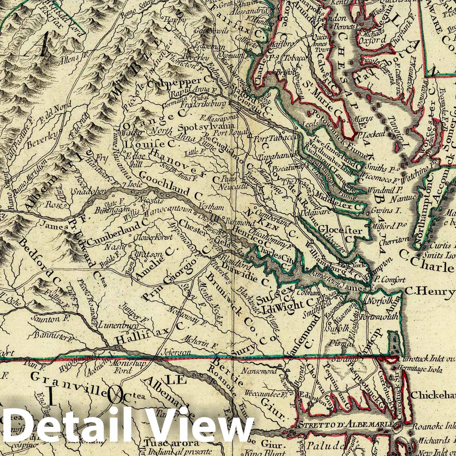 American Revolution: Maryland, New Jersey, Delaware, Virginia, North Carolina - Military Map, 1778