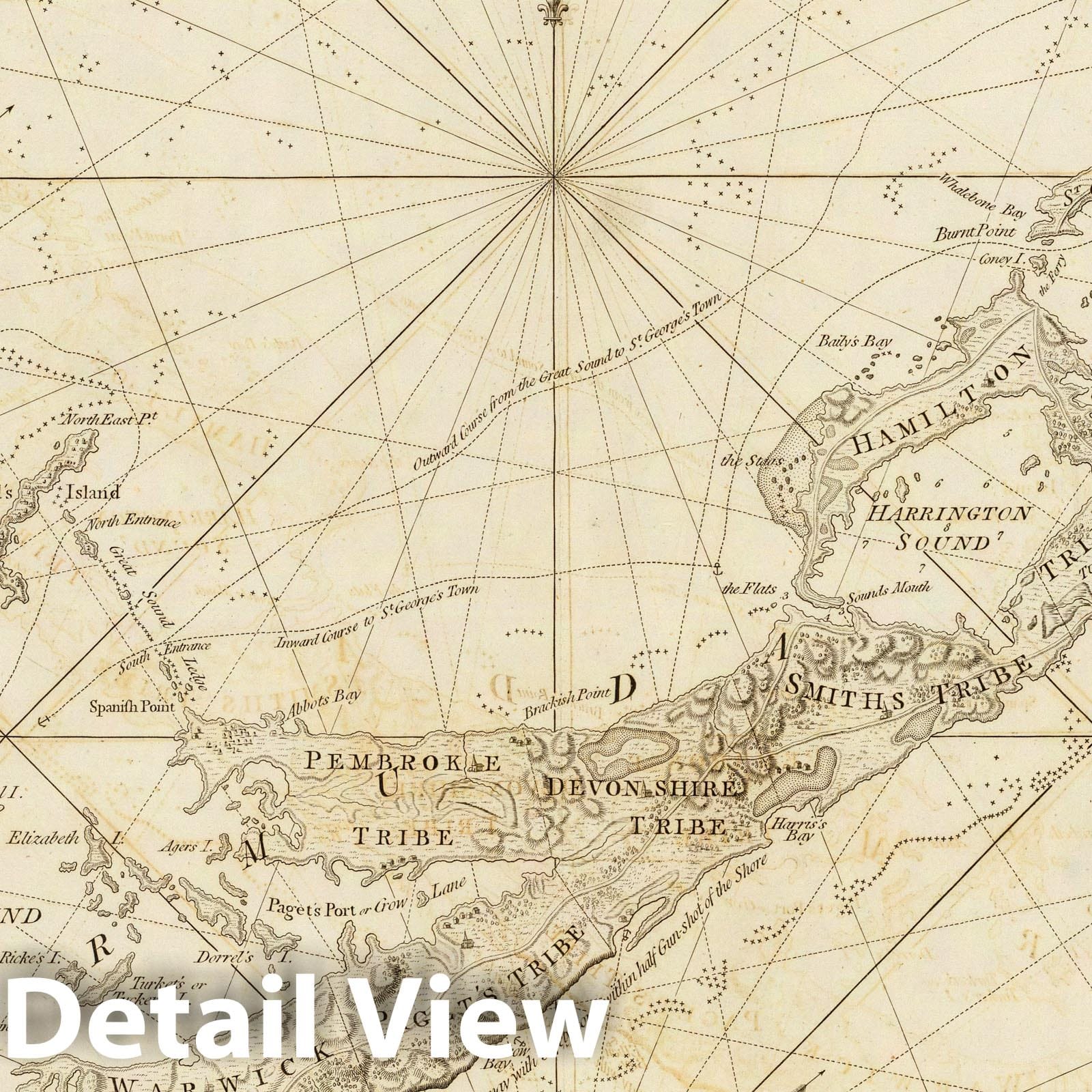 Bermuda - Nautical Chart, 1788 - Historical Map Print