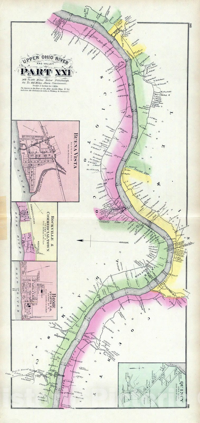 Upper Ohio River and Valley, Part XXI - County Map, 1877