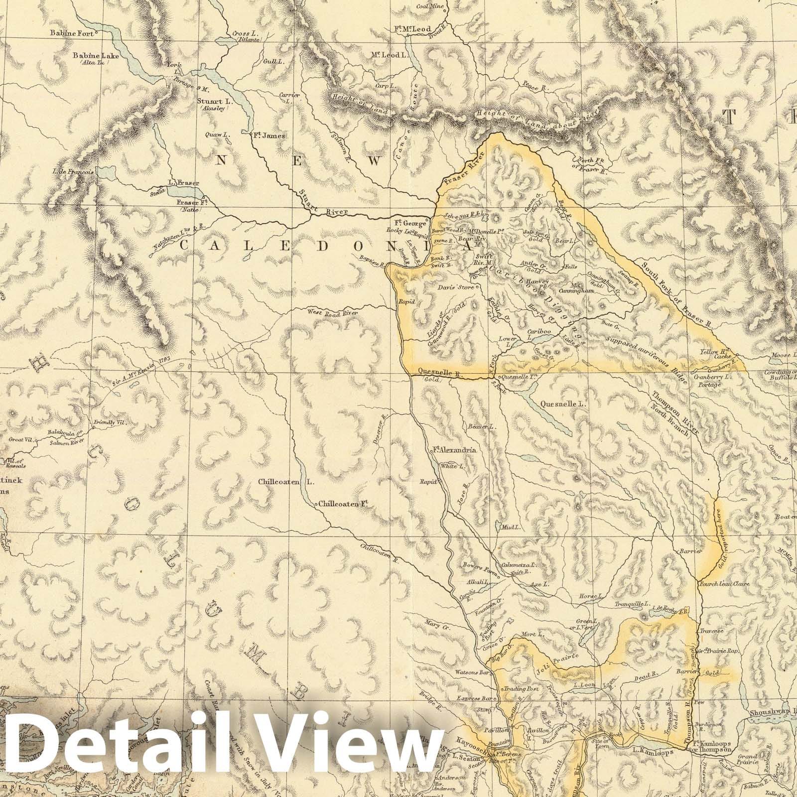 British Columbia and Vancouver Island, 1872 - Historical Map Print
