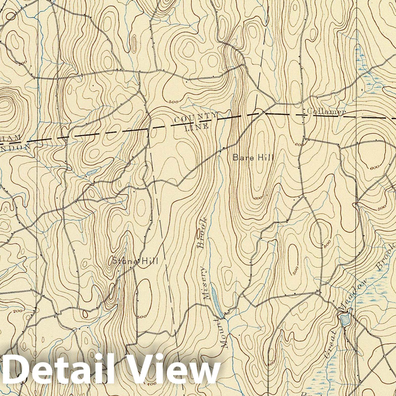 Connecticut-Rhode Island Moosup - Sheet No. 22, 1893 Topographic Map