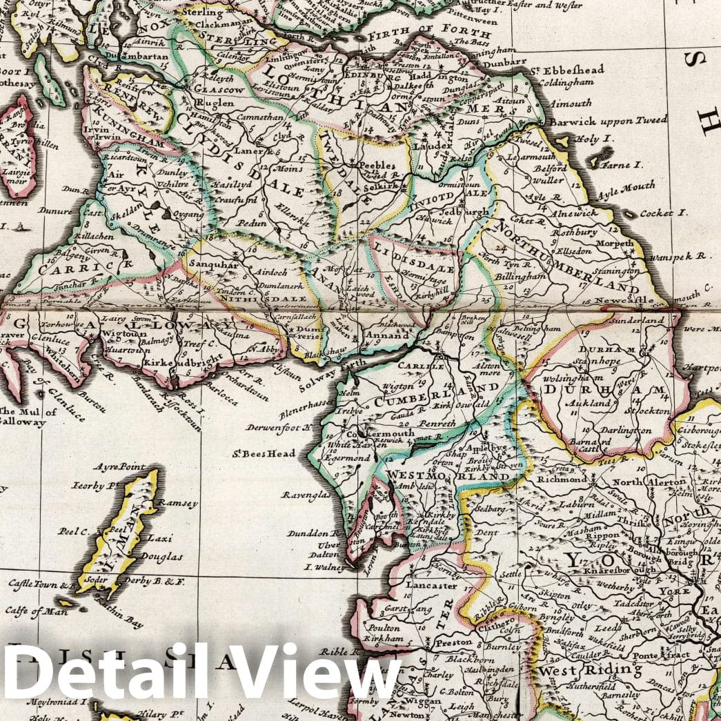 Great Britain, 1732 - Historical Map Print by Herman Moll