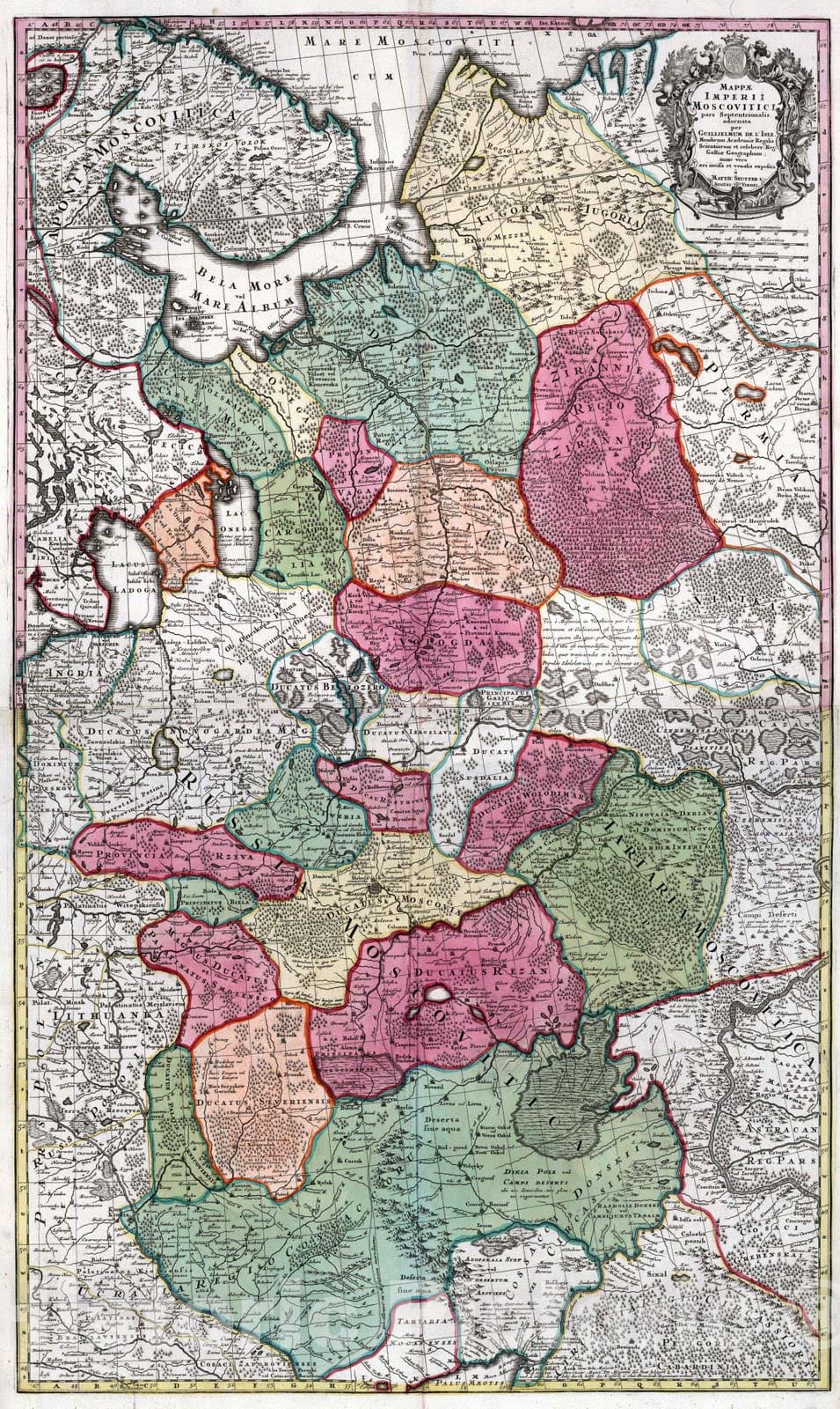 Historic Map : Russia, 1727 Mappa Imperii Moscovitici. , Vintage Wall Art