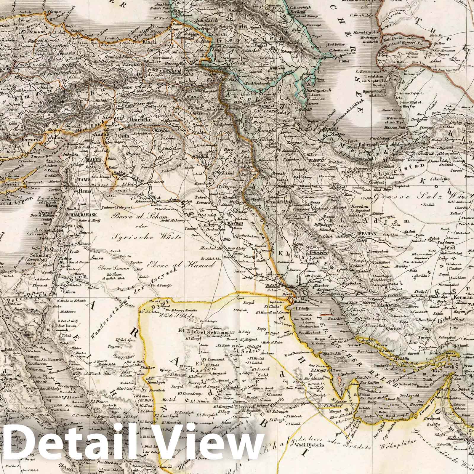 Ottoman Empire and Possessions of the Pasha of Egypt, 1839 - Historical Map Print