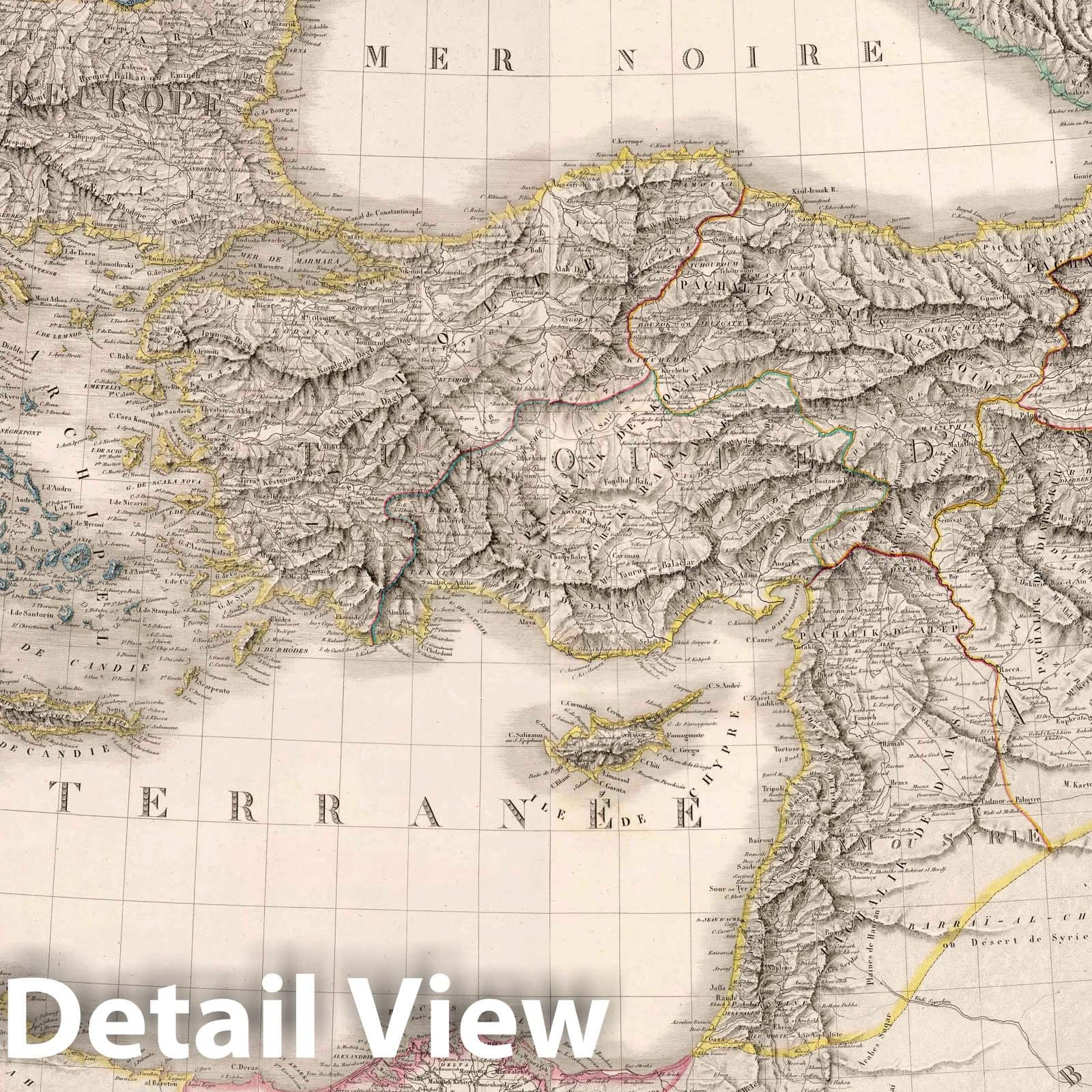 Ottoman Empire, 1854 - Historical Map Print