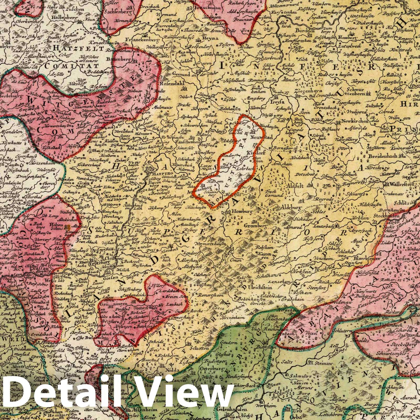 Upper Rhine Circle Germany, 1752 - Historical Map Reproduction