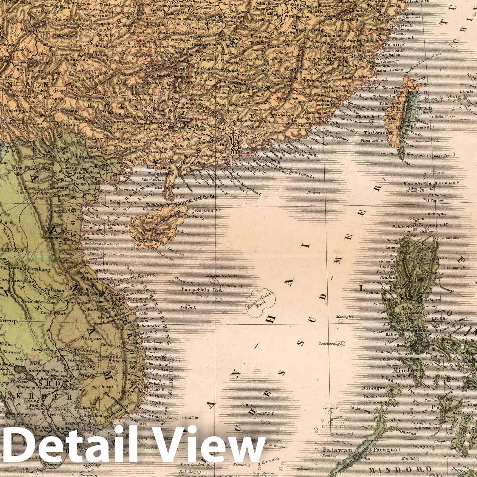 Southeast Asia, China, Japan, and East Indies 1886 Historical Map Print