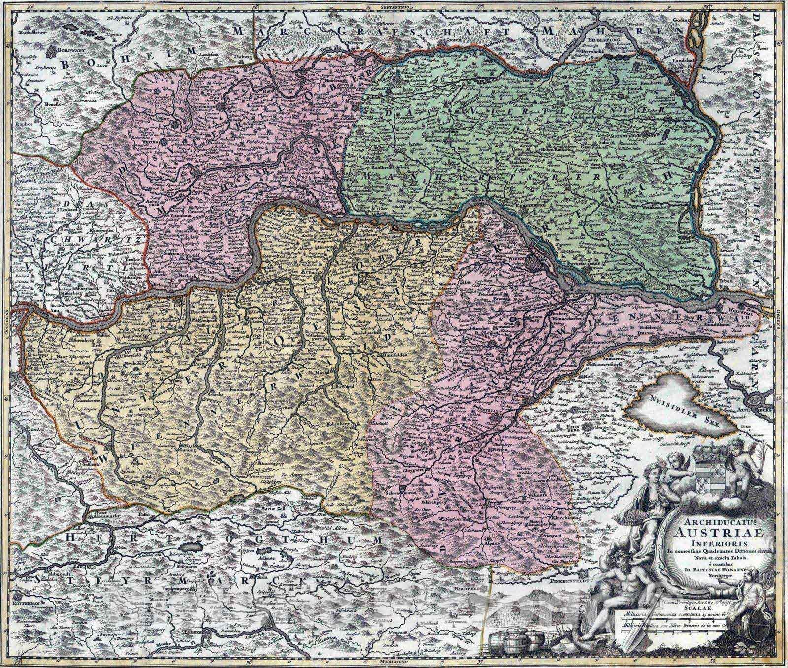 Historic Map : Austria, 1788 Archiducatus Austriae Inferioris. , Vintage Wall Art