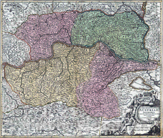 Historic Map : Austria, 1788 Archiducatus Austriae Inferioris. , Vintage Wall Art