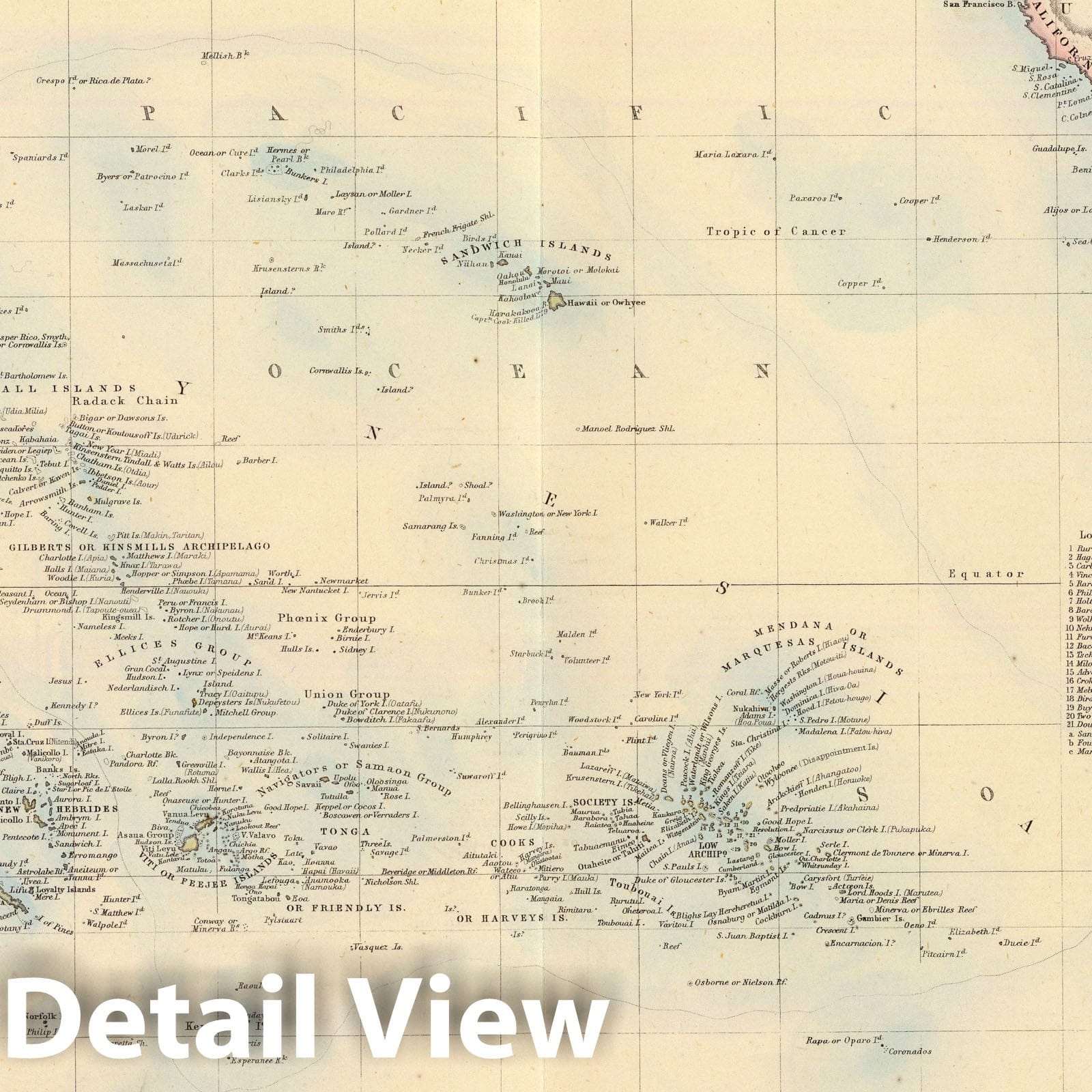 Oceania: Polynesia, Malaysia, and Australasia, 1872 - Historical Map Print
