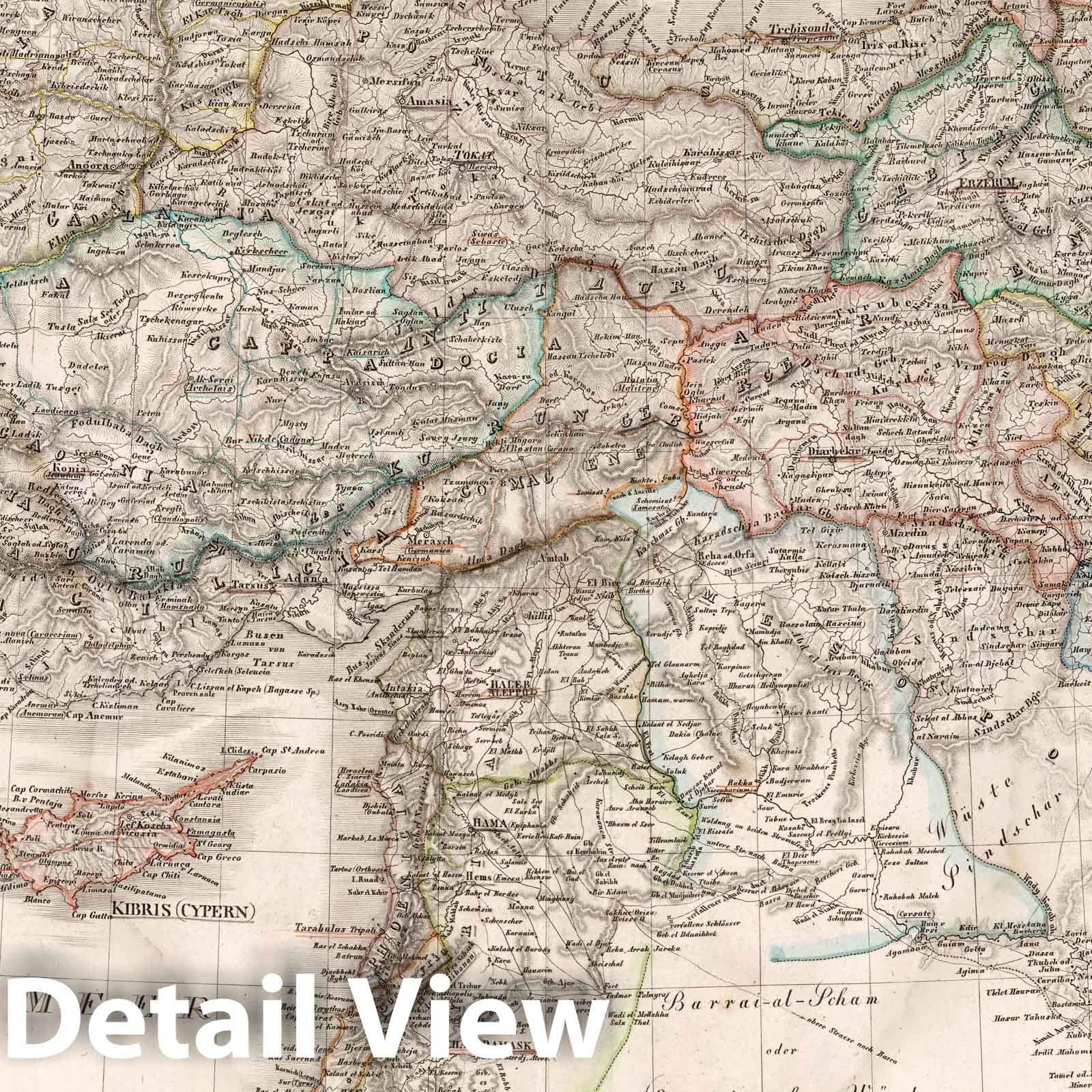 Ottoman Asia, 1838 - Historical Map Print