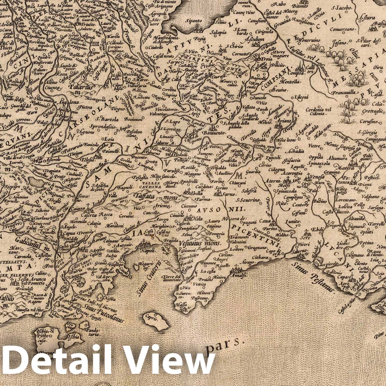 Kingdom of Naples, 1570 - Historical Map Reproduction
