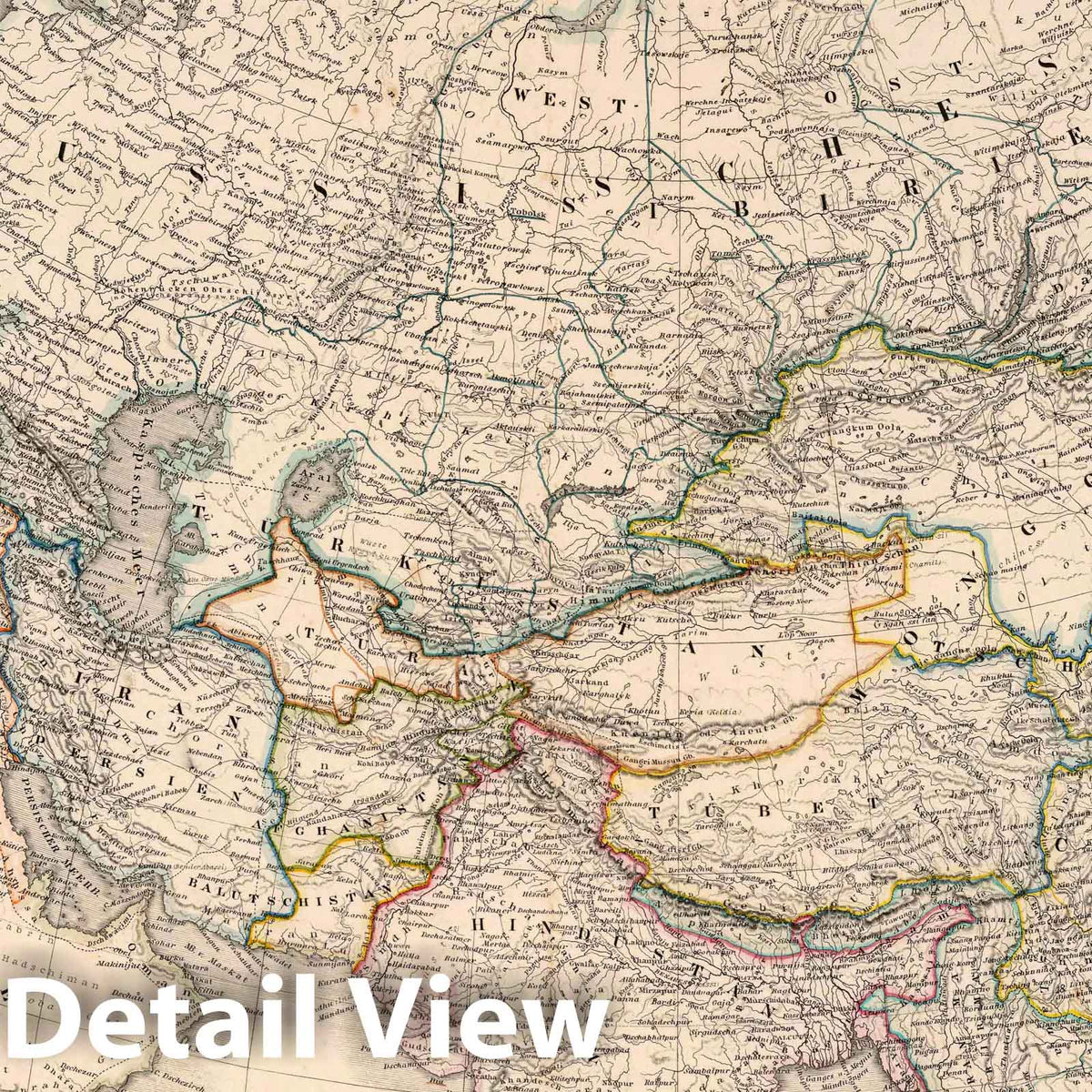 Asia, 1879 - Historical Map Print