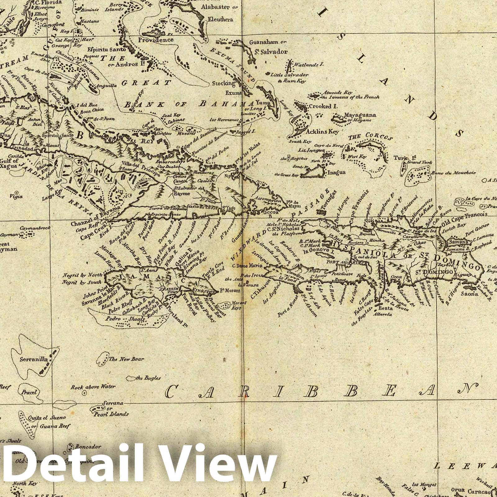 West Indies, 1796 - Historical Map Print