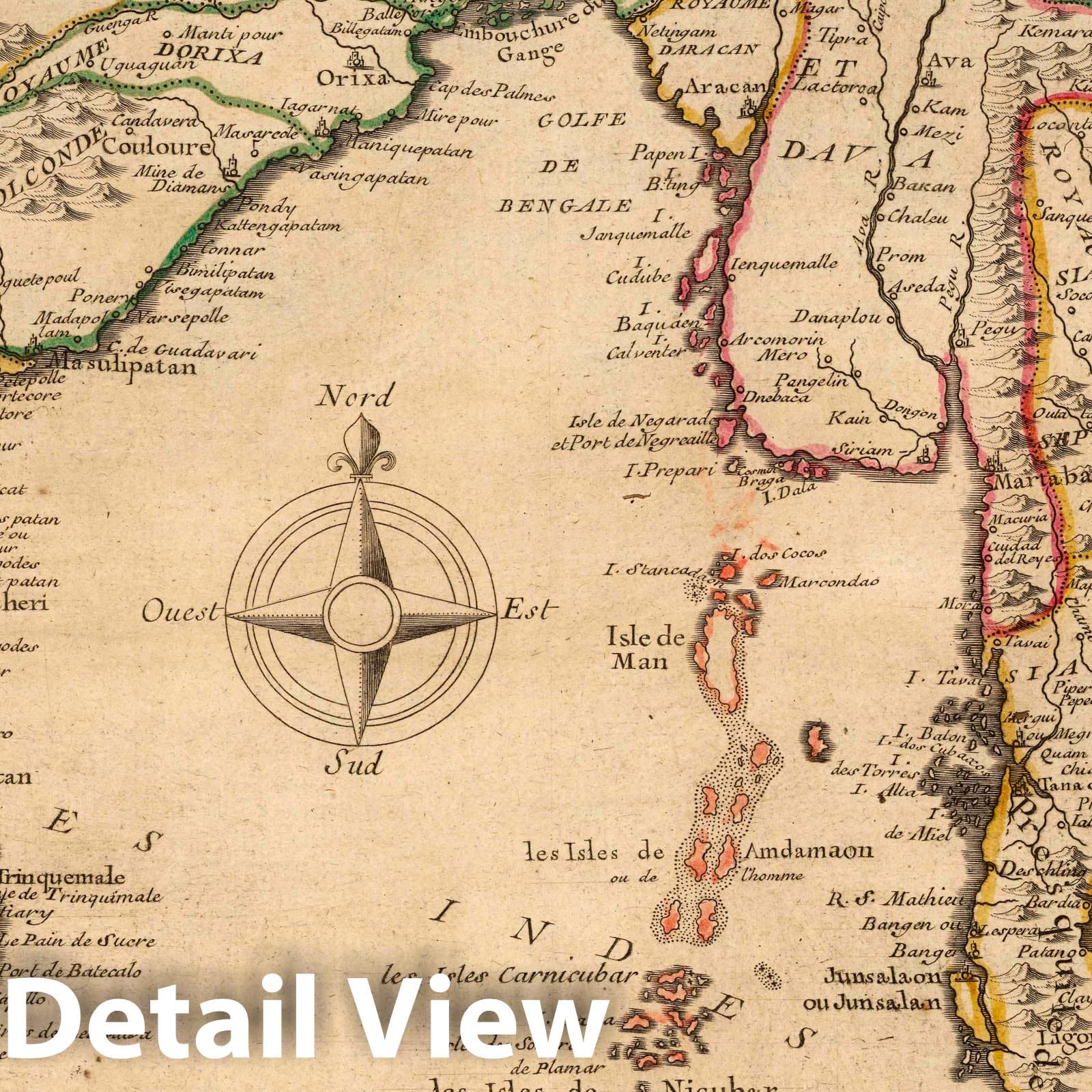 India, Ceylon, Sumatra, Java, Borneo, Philippines, and Moluccas - River Map, 1721