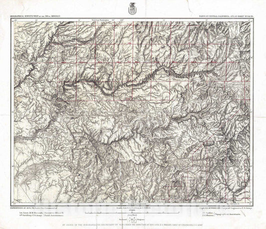 Historic Map : National Atlas - 1879 56D. Parts Of Central California. - Vintage Wall Art