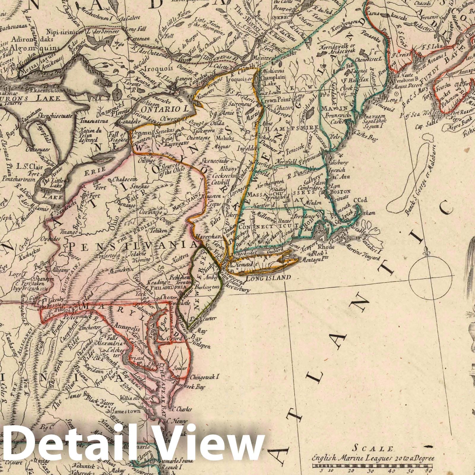 American Revolution: Northern United States - Military Map, 1777 - Historical Map Print