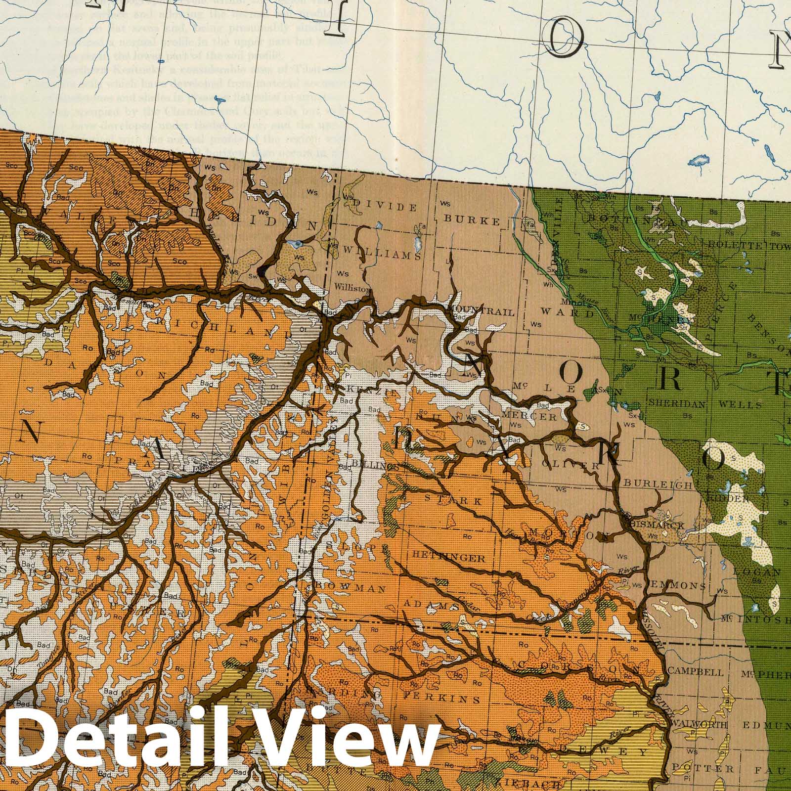 United States Soil Map, Section 3 - 1931 Historical Map Print