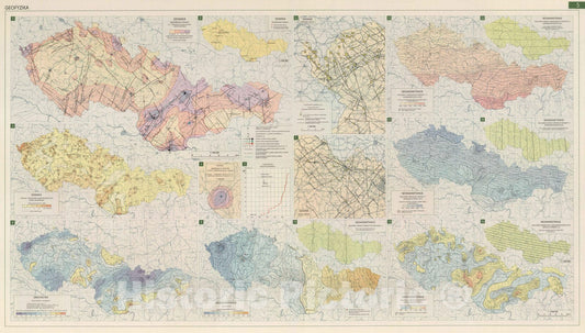 Historic Wall Map : National Atlas - 1966 Geophysics. - Vintage Wall Art