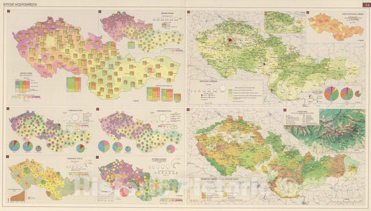 Historic Map : National Atlas - 1966 Housing Conditions. - Vintage Wall Art