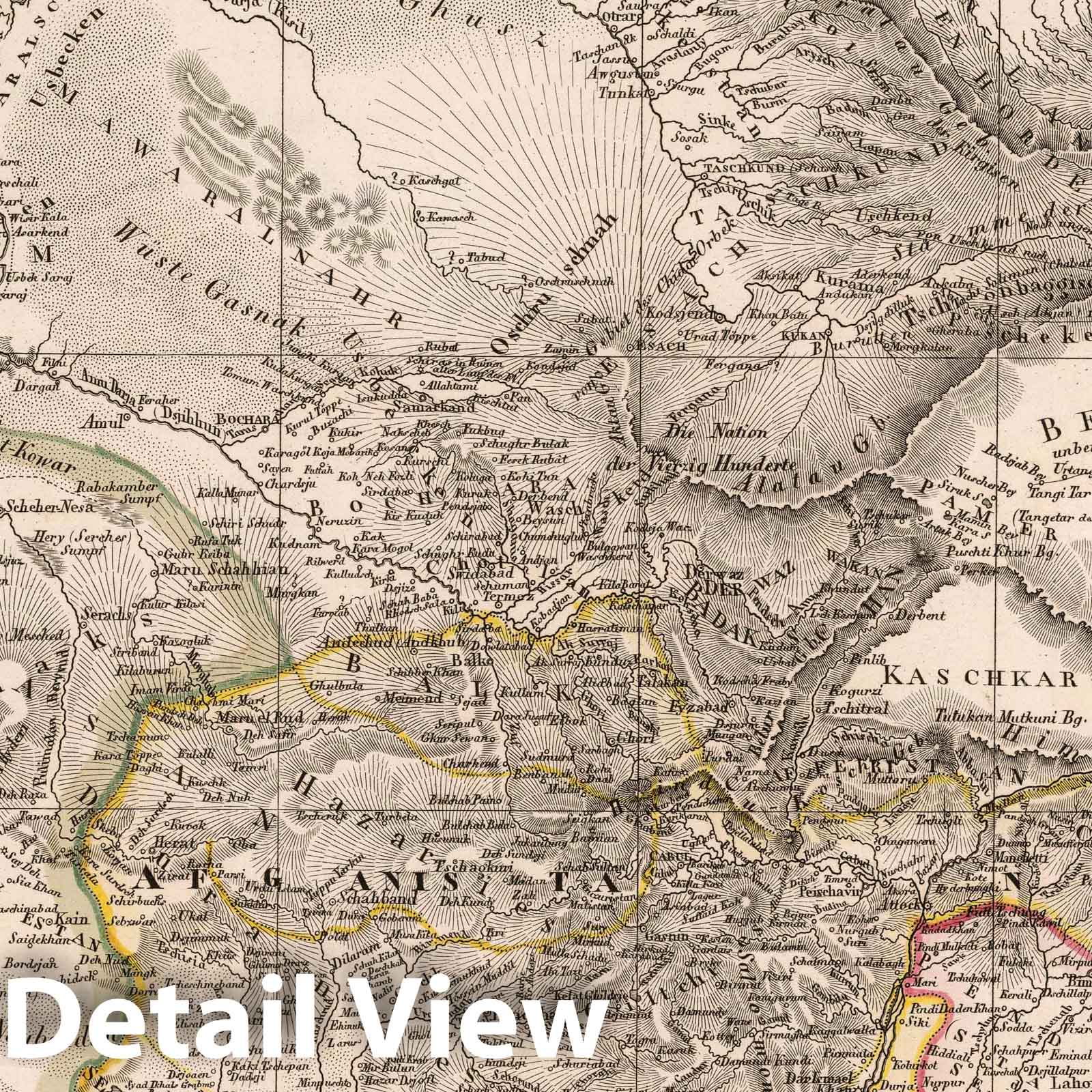 Central Asia, 1821 - Historical Map Print