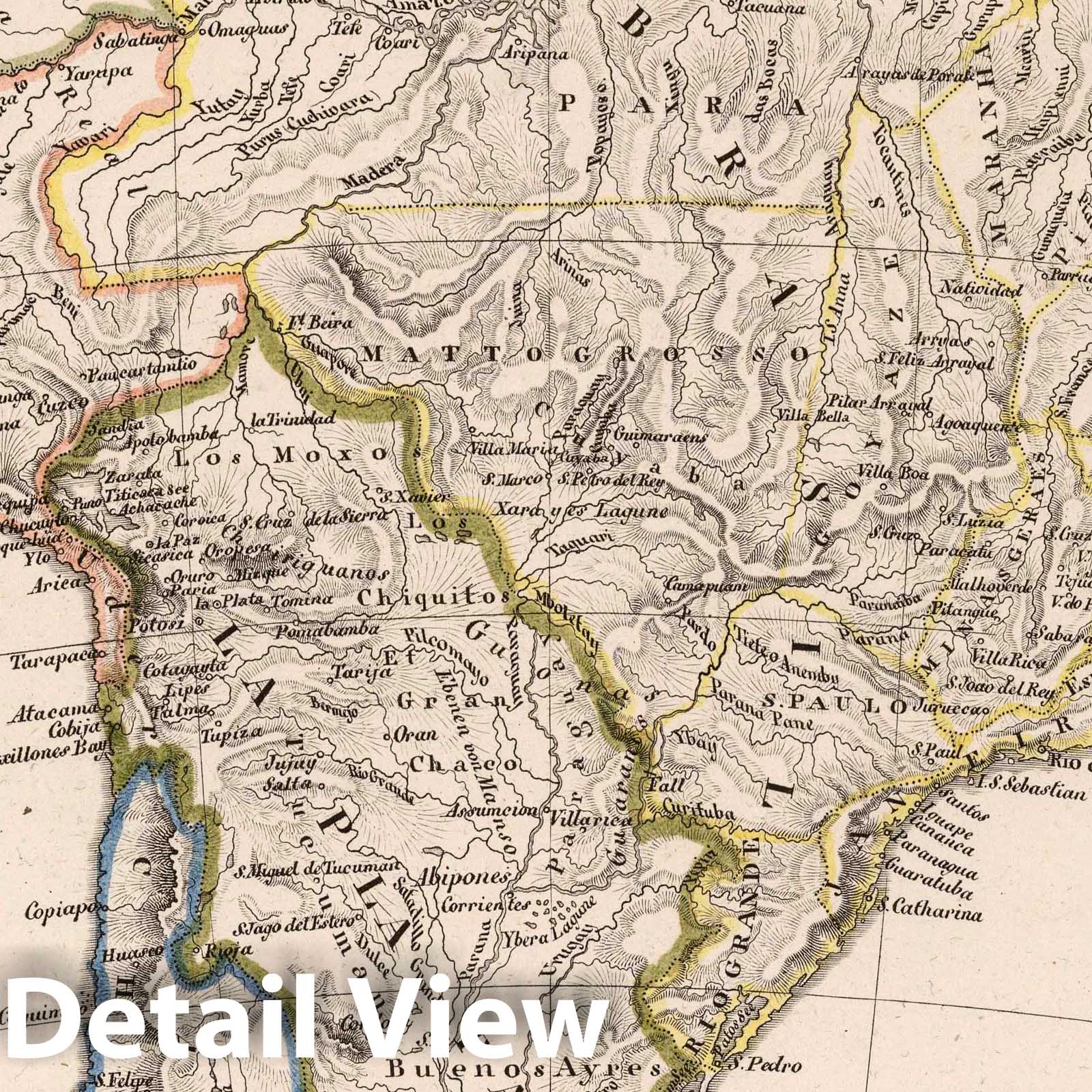 South America, 1820 - Historical Map Print