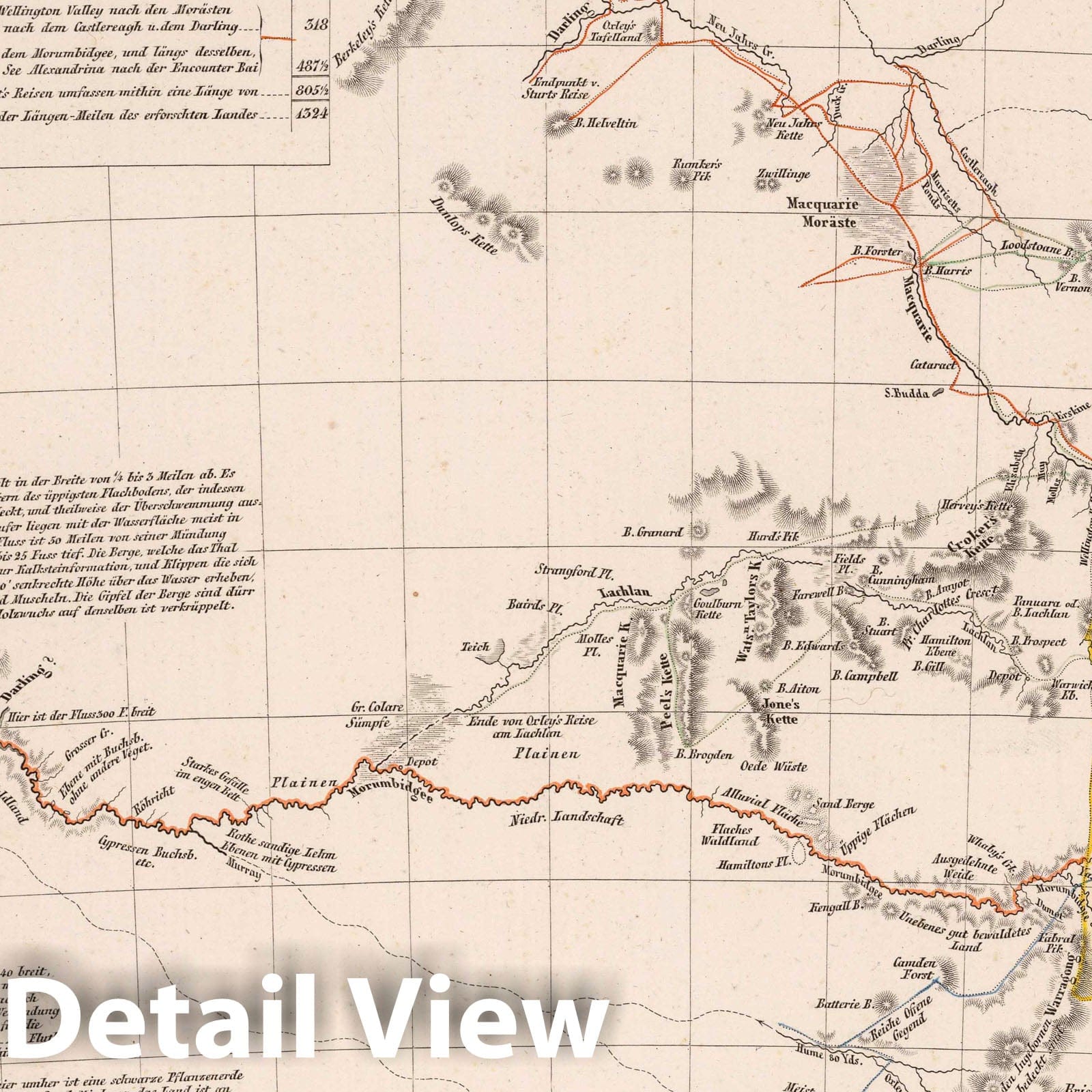 Southeastern Australia and New South Wales - 1834 Historical Map Print