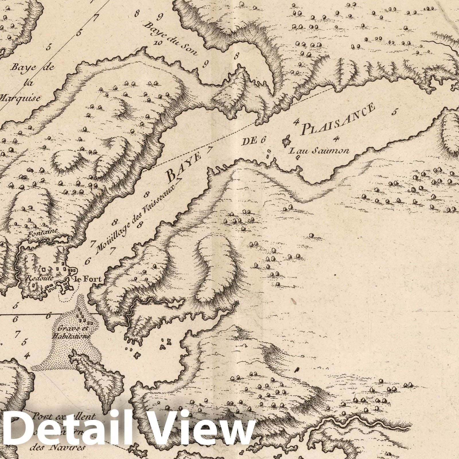 Bays and Ports of Placentia, Newfoundland - Nautical Chart, 1764