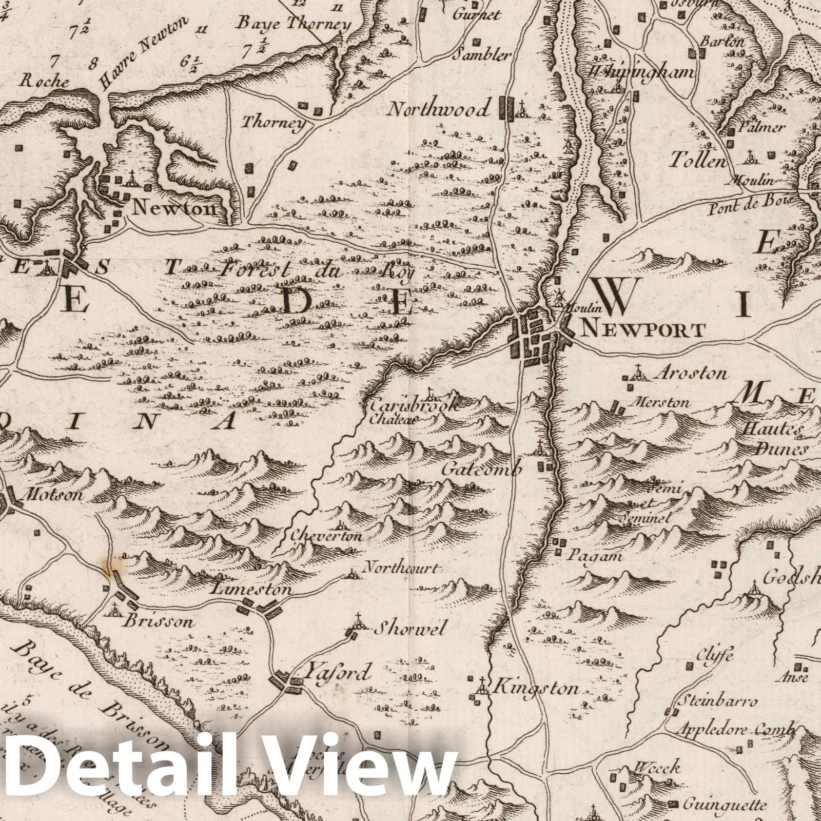 Isle of Wight - Nautical Chart, 1764 - Historical Map Print