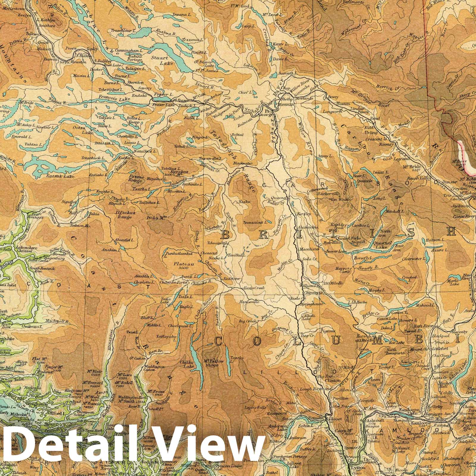 British Columbia with Vancouver Region - Survey Map, 1922