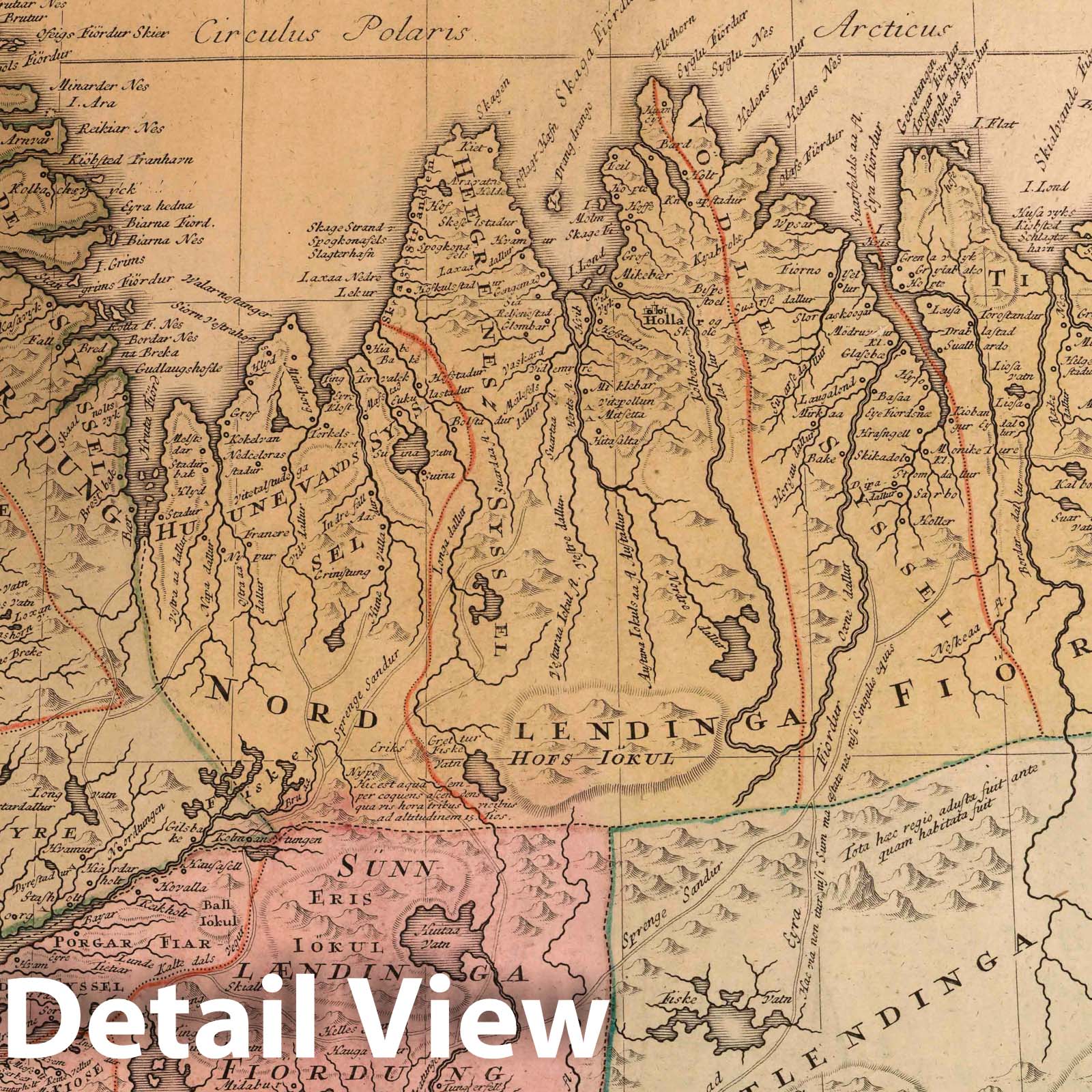 Iceland, 1761 - Historical Map Print from Composite Atlas