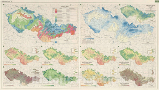 Historic Map : National Atlas - 1966 Climatology IV. - Vintage Wall Art