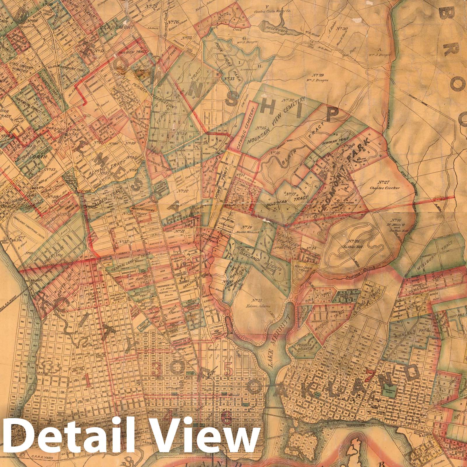 Oakland, California 1888 Historical Map Print