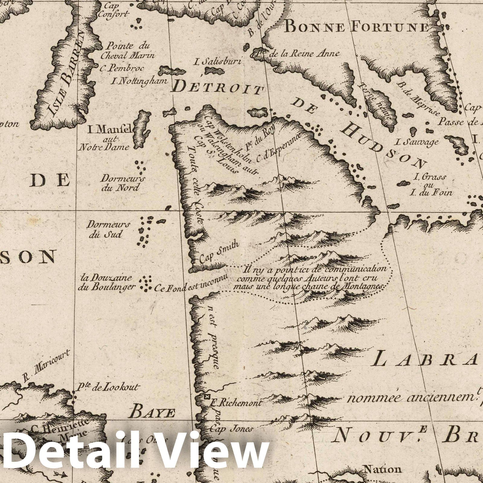 Hudson Bay and Adjacent Lands - Nautical Chart, 1763 - Historical Map Print