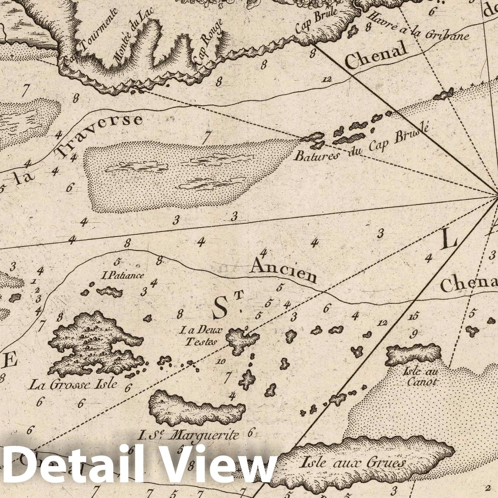 Saint Lawrence River - Nautical Chart, 1764 - Historical Map Print