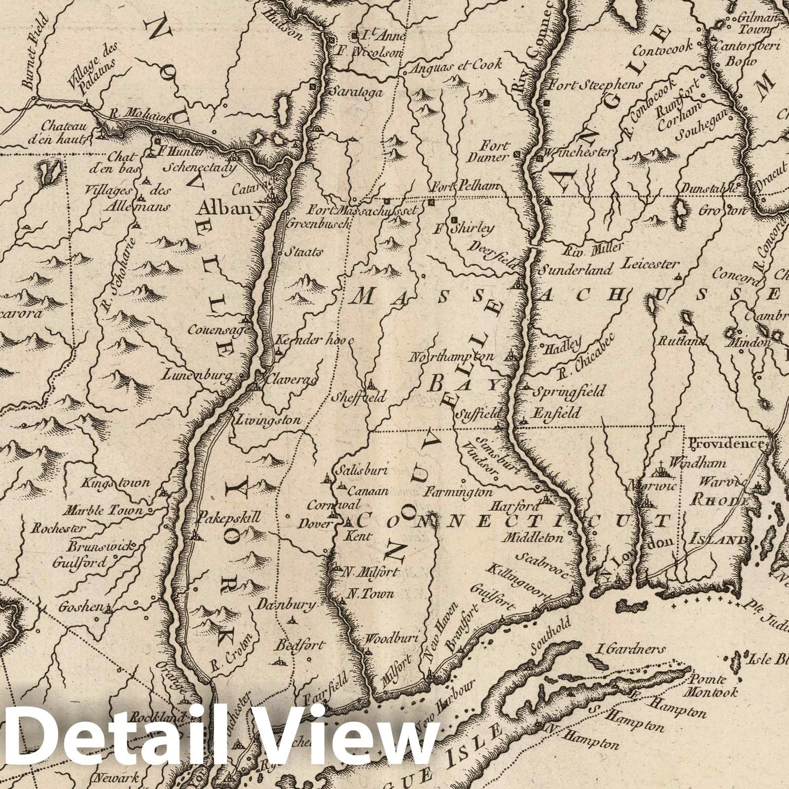 New England, New York, Pennsylvania, and New Jersey - Nautical Chart, 1764