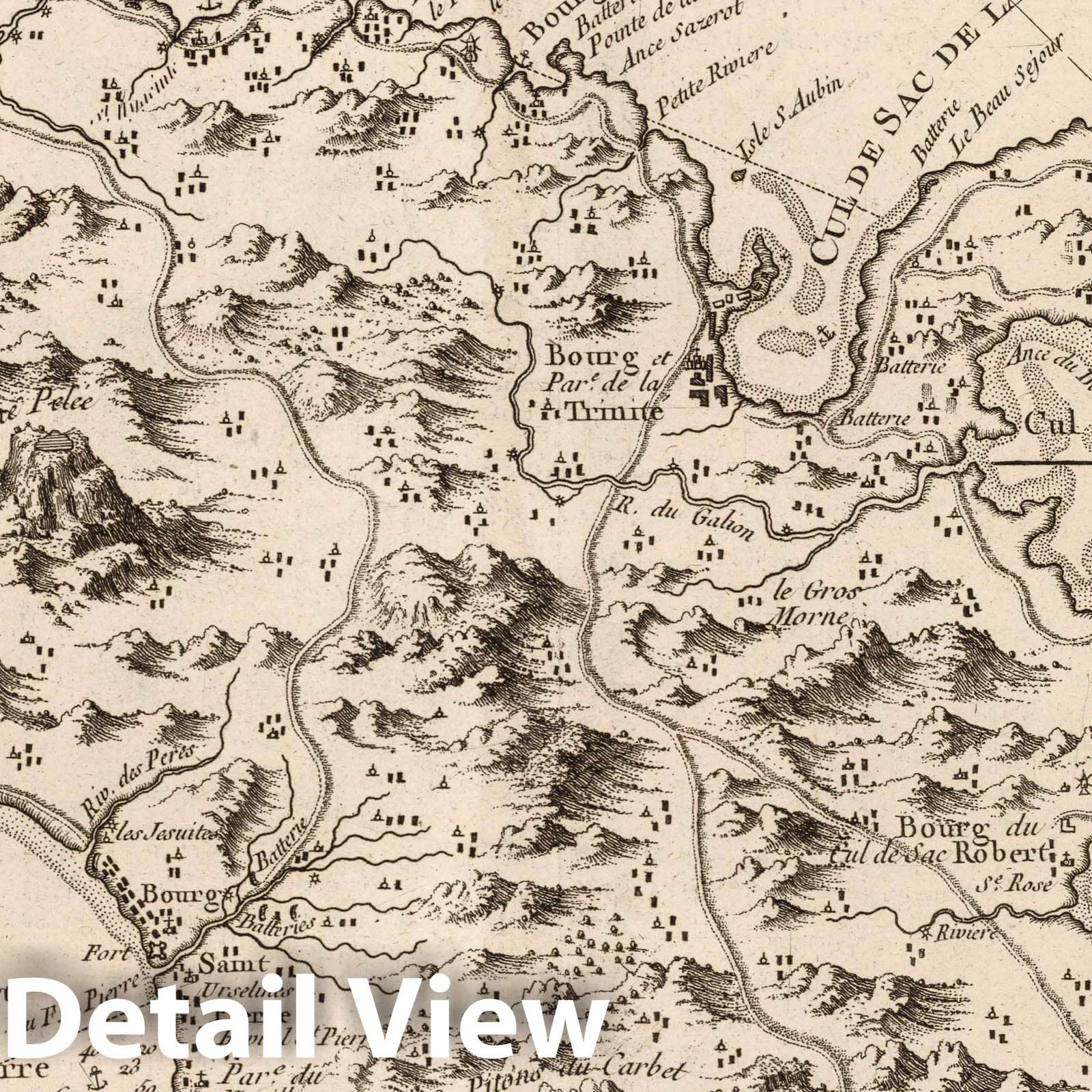 Martinique - Nautical Chart, 1764 - Historical Map Print