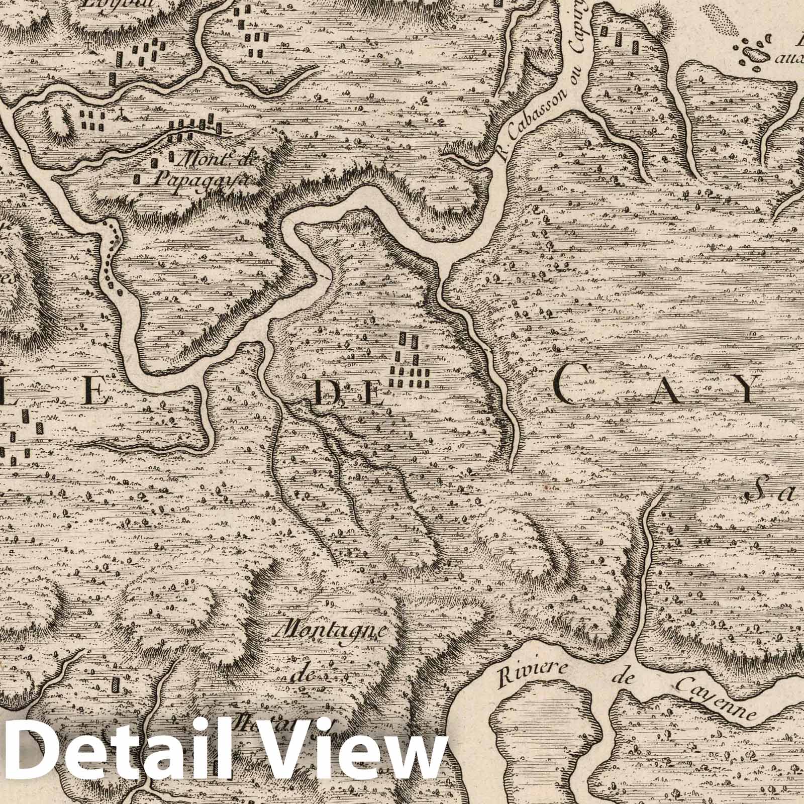 Cayenne - Nautical Chart, 1764 - Historical Map Print