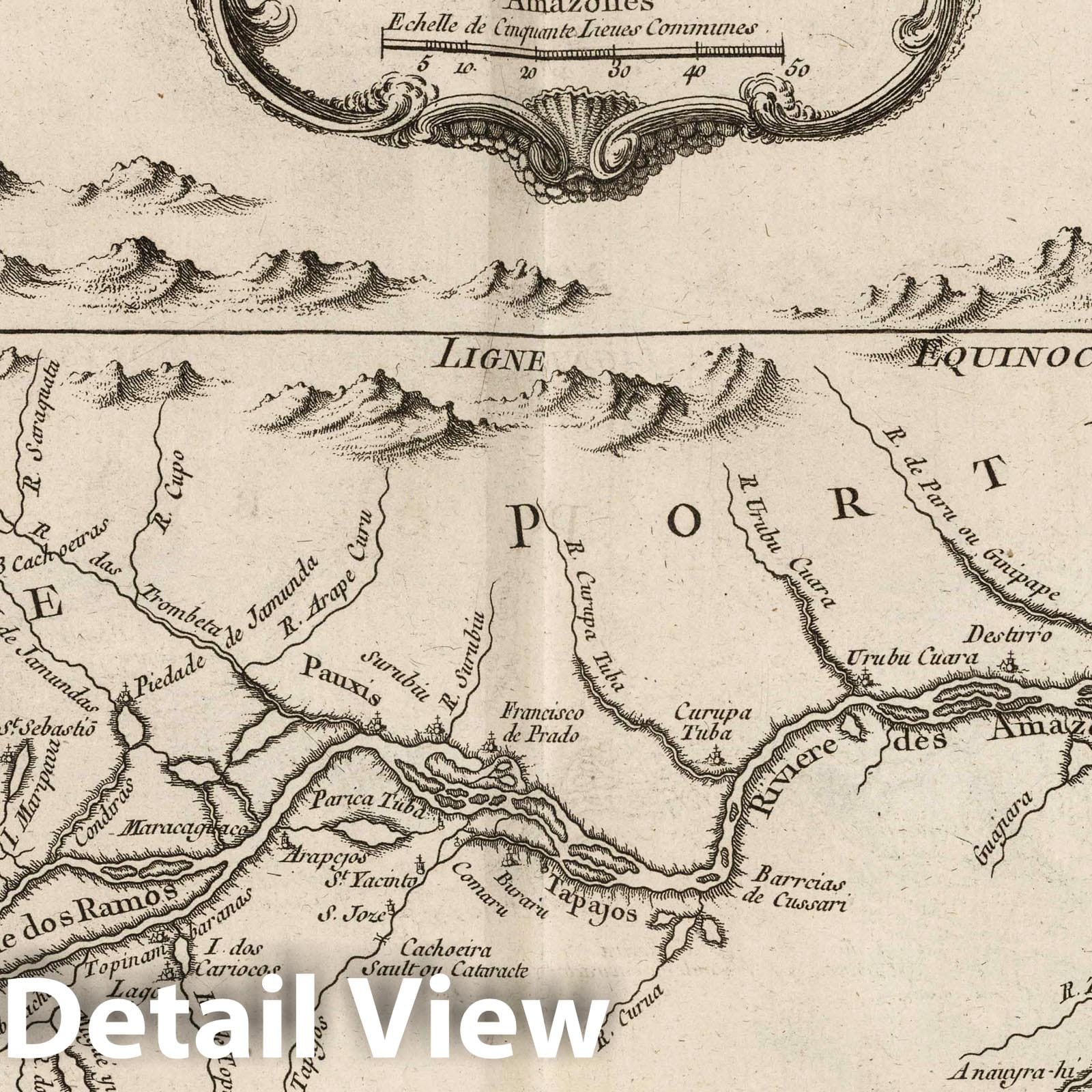 Portuguese Guiana and Amazon River - Nautical Chart, 1764