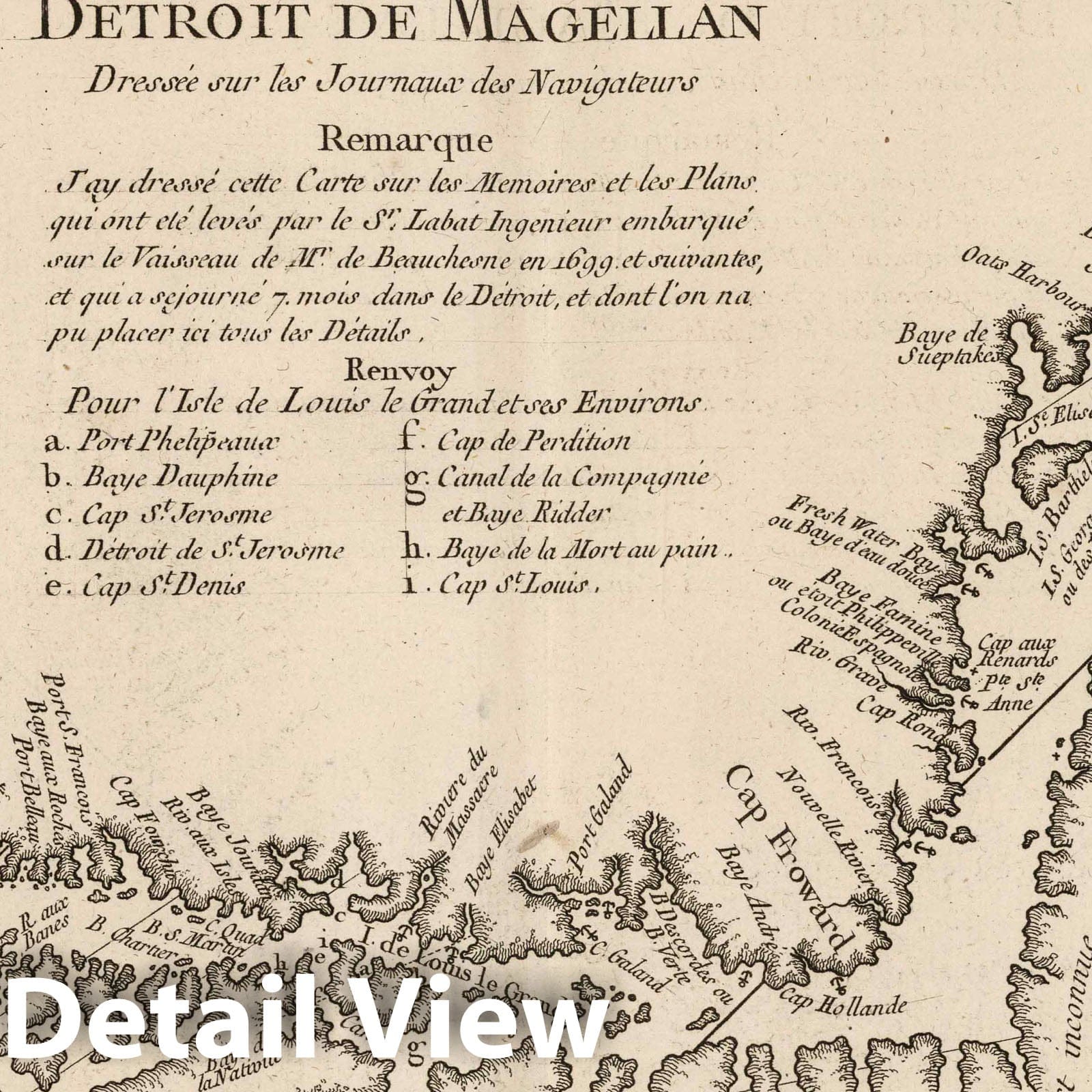 Strait of Magellan - Nautical Chart, 1764 - Historical Map Print