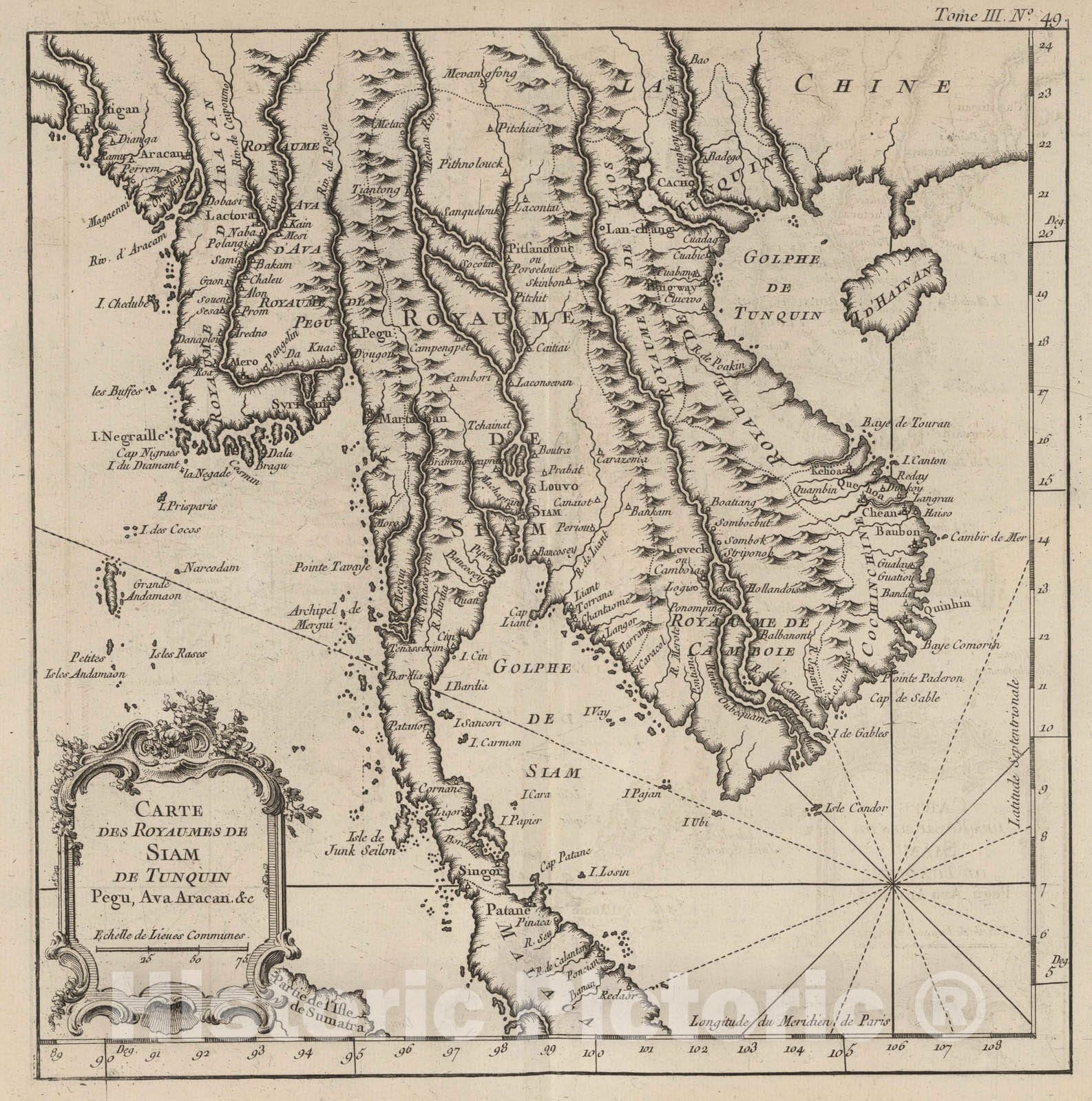 Map of the Kingdoms of Siam, Tonkin, Pegu, Ava, and Arakan - 1764 Nautical Chart
